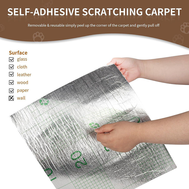 Trimmable Cat Scratcher Sofa Protector Cats Scratcher Pad Board Protection Self-adhesive Carpet DIY Cat Scratch Mat