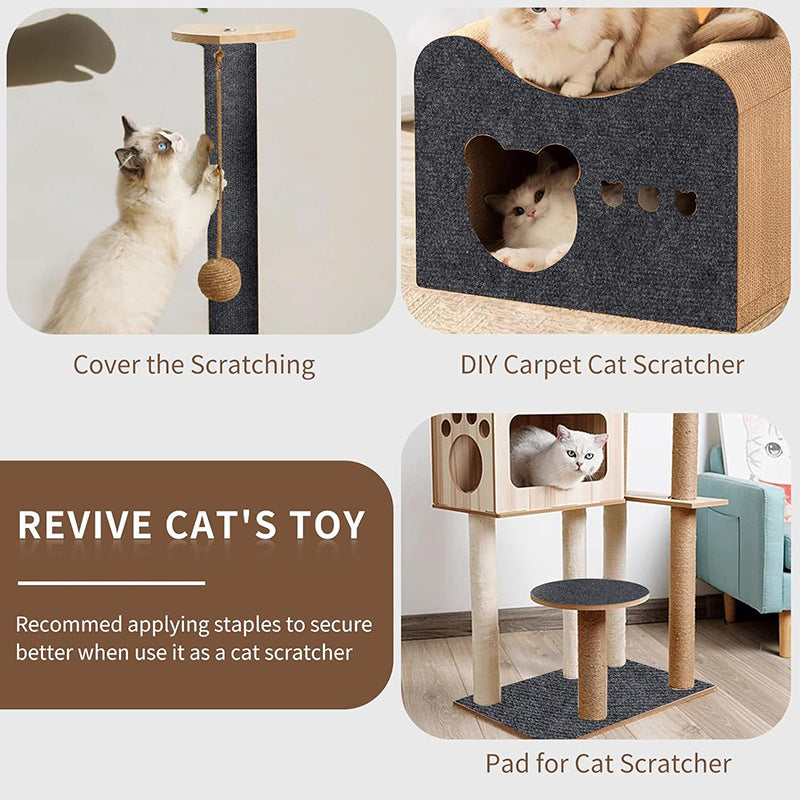 Trimmable Cat Scratcher Sofa Protector Cats Scratcher Pad Board Protection Self-adhesive Carpet DIY Cat Scratch Mat